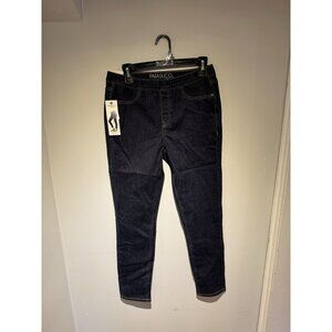 Parasuco Women's Blue Jeans, Size 8 Mid-Rise Elastic Waist Pull-On Tummy Control